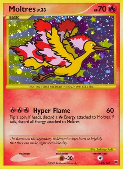 Moltres — Supreme Victors #149, 2009. Illustrated by Toshinao Aoki.