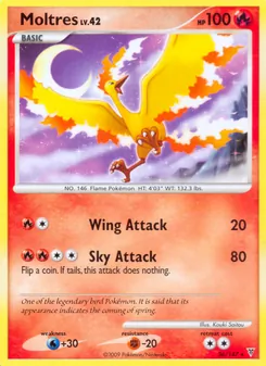 Moltres — Supreme Victors #36, 2009. Illustrated by Kouki Saitou.