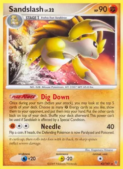 Sandslash — Supreme Victors #42, 2009. Illustrated by Kagemaru Himeno.