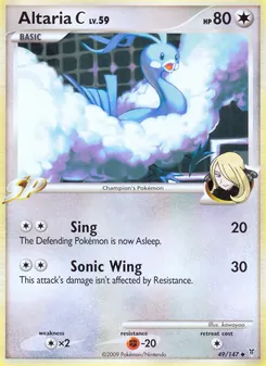 Altaria C — Supreme Victors #49, 2009. Illustrated by kawayoo.