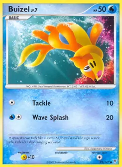 Buizel — Supreme Victors #92, 2009. Illustrated by Kagemaru Himeno.