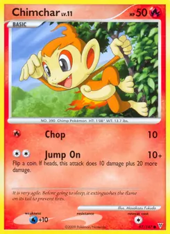 Chimchar — Supreme Victors #97, 2009. Illustrated by Masakazu Fukuda.