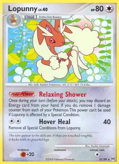 Lopunny — Arceus #21, 2009. Illustrated by Kyoko Umemoto.