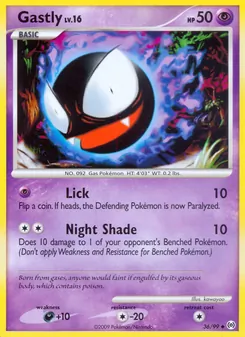 Gastly — Arceus #36, 2009. Illustrated by kawayoo.