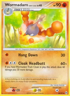 Wormadam Sandy Cloak — Arceus #50, 2009. Illustrated by Atsuko Nishida.