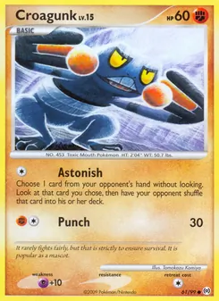 Croagunk — Arceus #61, 2009. Illustrated by Tomokazu Komiya.