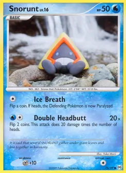 Snorunt — Arceus #75, 2009. Illustrated by Yuka Morii.