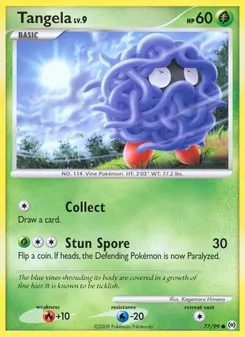 Tangela — Arceus #77, 2009. Illustrated by Kagemaru Himeno.