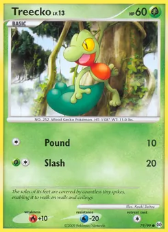 Treecko — Arceus #79, 2009. Illustrated by Kouki Saitou.