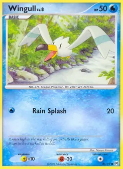 Wingull — Arceus #81, 2009. Illustrated by Naoyo Kimura.