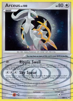 Arceus — Arceus #AR5, 2009. Illustrated by Mitsuhiro Arita.