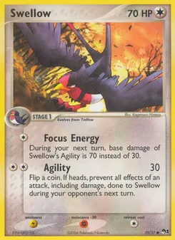 Swellow — POP Series 1 #15, 2004. Illustrated by Kagemaru Himeno.