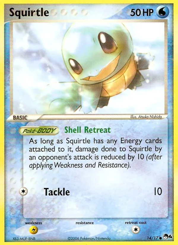 Squirtle — POP Series 4 #14, 2006. Illustrated by Atsuko Nishida.