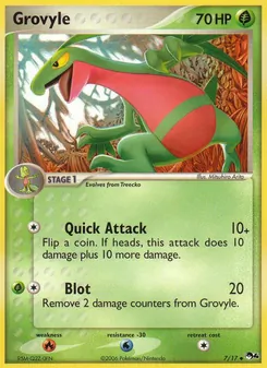 Grovyle — POP Series 4 #7, 2006. Illustrated by Mitsuhiro Arita.