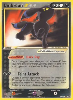 Umbreon ★ — POP Series 5 #17, 2007. Illustrated by Masakazu Fukuda.