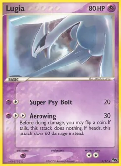 Lugia — POP Series 5 #2, 2007. Illustrated by Mitsuhiro Arita.