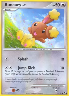 Buneary — POP Series 6 #12, 2007. Illustrated by Kagemaru Himeno.