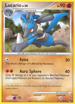 Lucario — POP Series 6 #2, 2007. Illustrated by Kouki Saitou.
