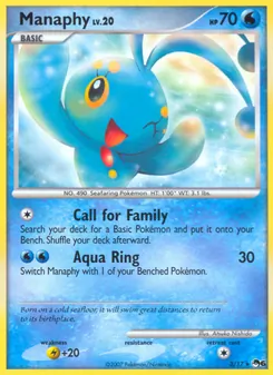 Manaphy — POP Series 6 #3, 2007. Illustrated by Atsuko Nishida.