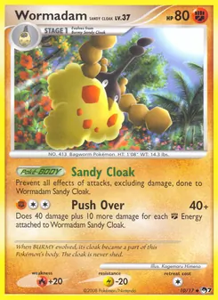 Wormadam Sandy Cloak — POP Series 7 #10, 2008. Illustrated by Kagemaru Himeno.