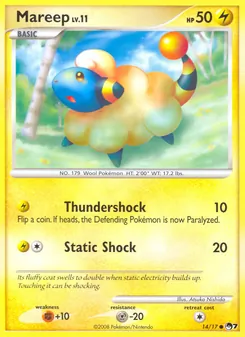 Mareep — POP Series 7 #14, 2008. Illustrated by Atsuko Nishida.