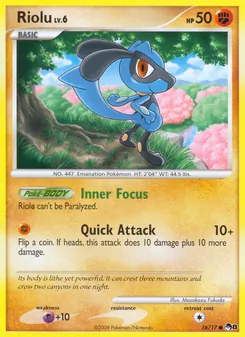 Riolu — POP Series 8 #16, 2008. Illustrated by Masakazu Fukuda.