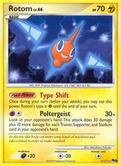 Rotom — POP Series 9 #5, 2009. Illustrated by Masakazu Fukuda.