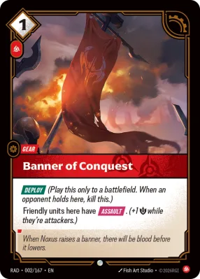 Banner of Conquest, Riftbound card RAD-002/167 from Radiance