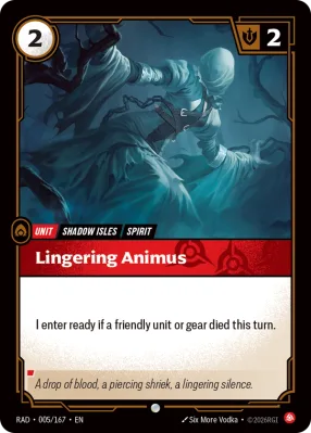 Lingering Animus, Riftbound card RAD-005/167 from Radiance