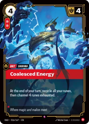 Coalesced Energy, Riftbound card RAD-016/167 from Radiance