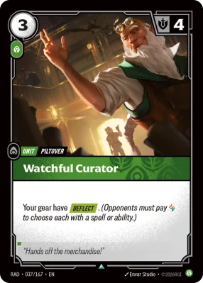 Watchful Curator, Riftbound card RAD-037/167 from Radiance