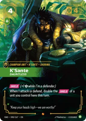 K'Sante, Riftbound card RAD-045/167 from Radiance