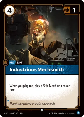 Industrious Mechsmith, Riftbound card RAD-049/167 from Radiance