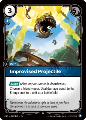 Improvised Projectile, Riftbound card RAD-056/167 from Radiance