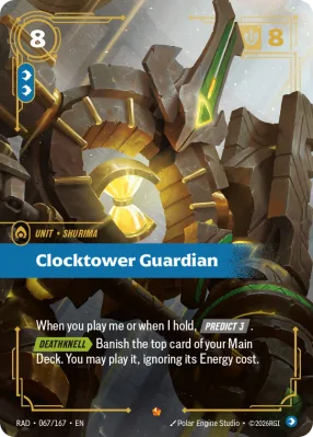 Clocktower Guardian, Riftbound card RAD-067/167 from Radiance