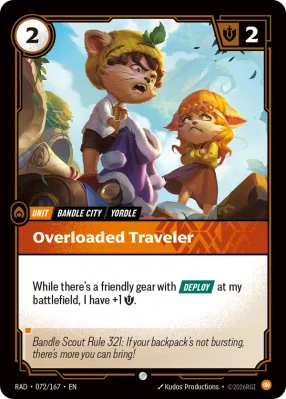 Overloaded Traveler, Riftbound card RAD-072/167 from Radiance