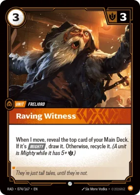 Raving Witness, Riftbound card RAD-074/167 from Radiance