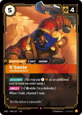 K'Sante, Riftbound card RAD-086/167 from Radiance