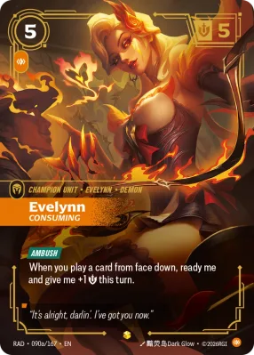 Evelynn, Riftbound card RAD-090a/167 from Radiance