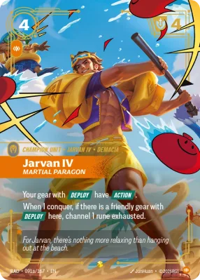 Jarvan IV, Riftbound card RAD-091a/167 from Radiance