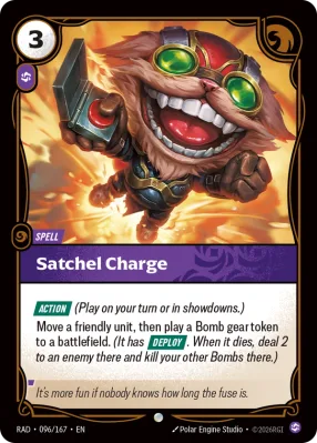 Satchel Charge, Riftbound card RAD-096/167 from Radiance