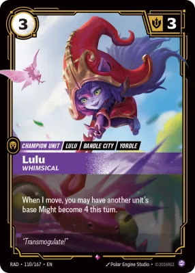 Lulu, Riftbound card RAD-110/167 from Radiance