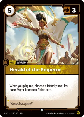 Herald of the Emperor, Riftbound card RAD-118/167 from Radiance
