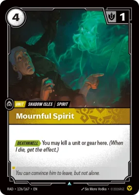 Mournful Spirit, Riftbound card RAD-126/167 from Radiance