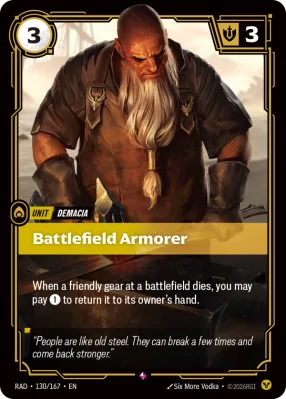 Battlefield Armorer, Riftbound card RAD-130/167 from Radiance