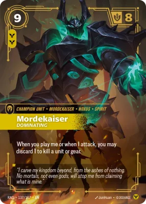 Mordekaiser, Riftbound card RAD-137/167 from Radiance