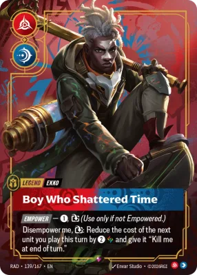 Boy Who Shattered Time, Riftbound card RAD-139/167 from Radiance