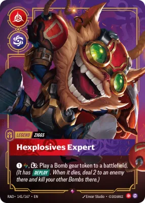Hexplosives Expert, Riftbound card RAD-141/167 from Radiance