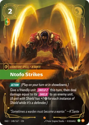 Ntofo Strikes, Riftbound card RAD-148/167 from Radiance