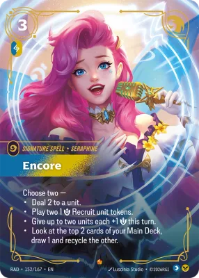 Encore, Riftbound card RAD-152/167 from Radiance
